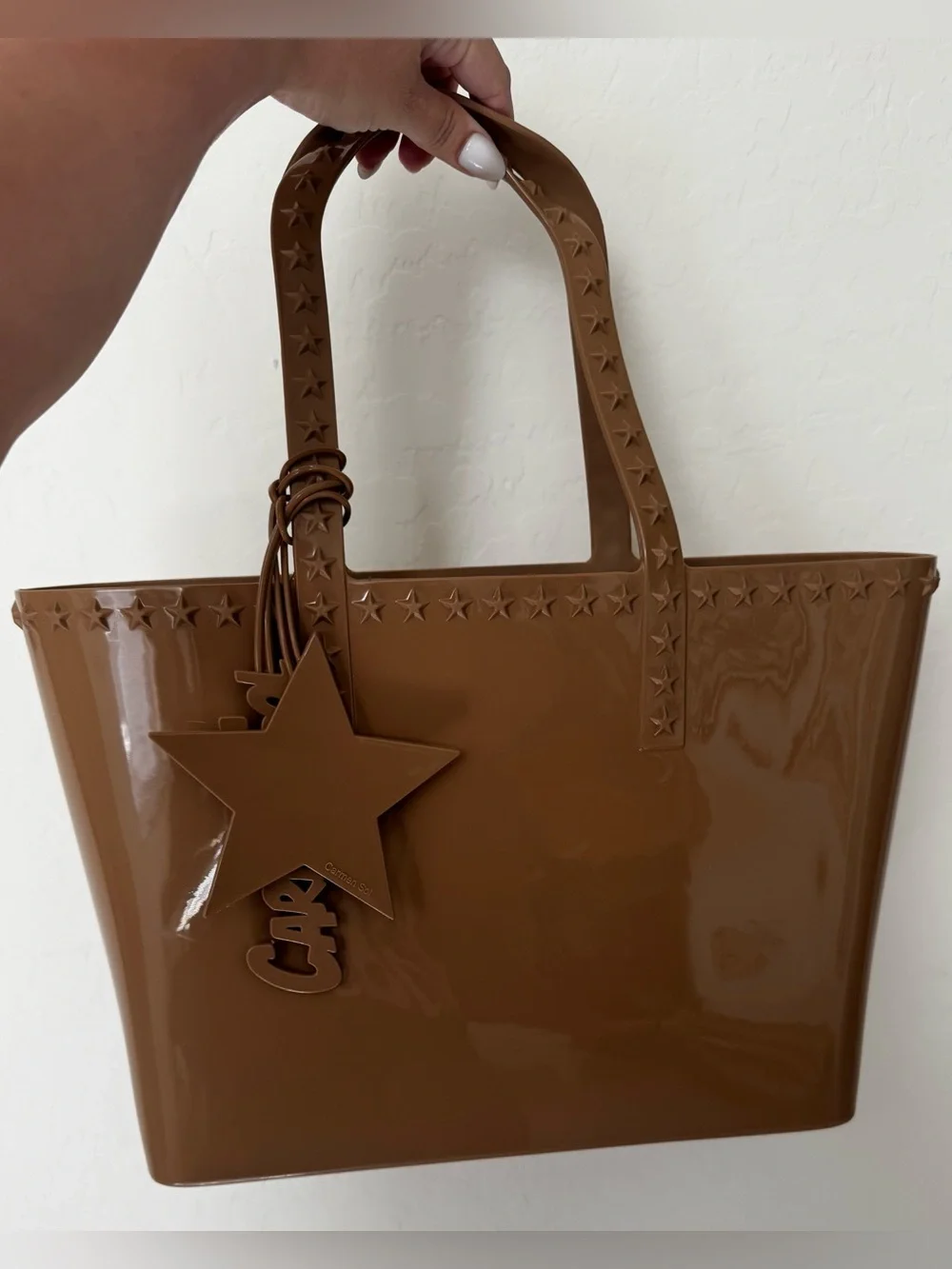 Carmen Sol Star-Trim Tote in Brown